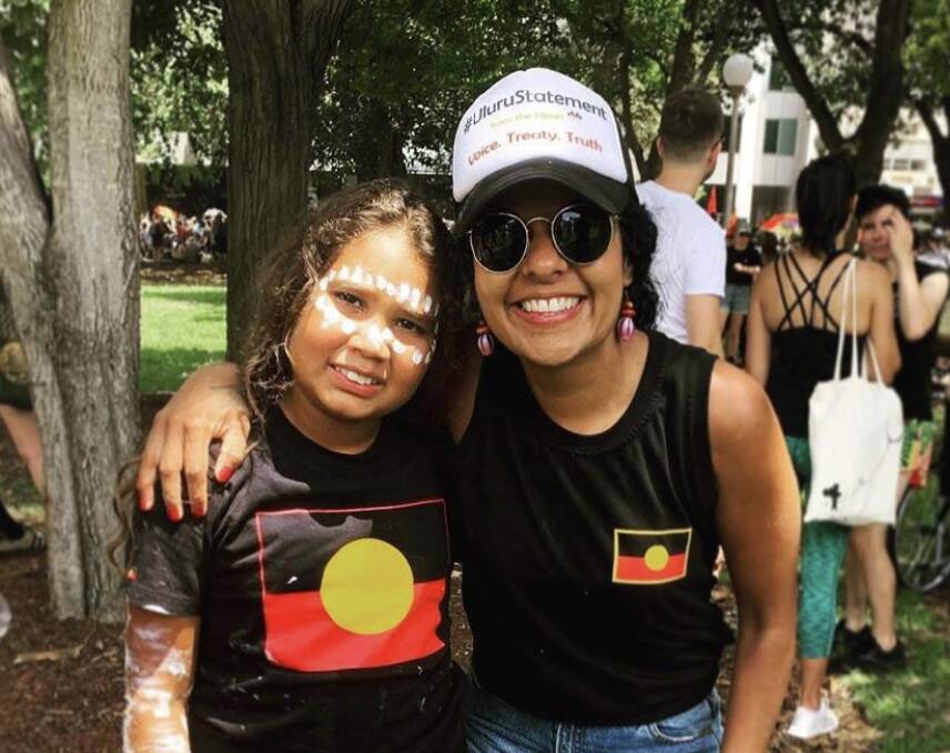 HONOURING MATRIARCHS: Teela Reid, pictured with her niece Jakayla, says she grew up hearing stories around the campfire. Photo: CONTRIBUTED