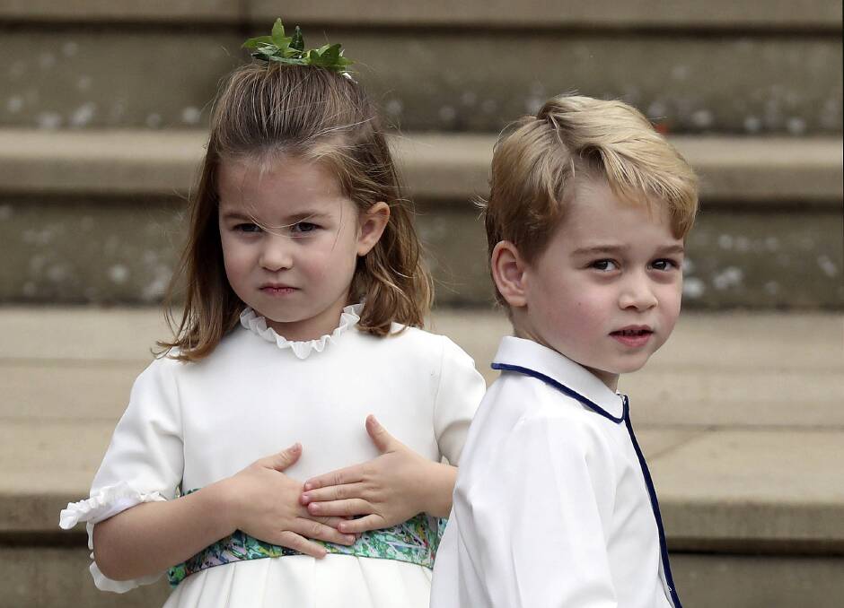 WHAT'S IN A NAME: Princess Charlotte and Prince George are inspiring parents to give their children royal names. Photo: STEVE PARSONS
