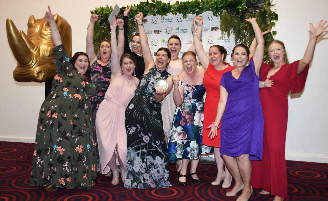CHAMPIONS: Justine Richards and her team from Regand Park Early Childhood Education Centre didn't expect to win this year's gold rhino. Photo: AMY McINTYRE
