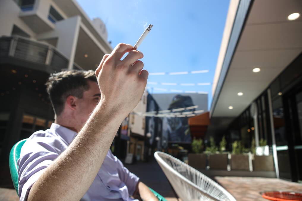 KICKING THE HABIT: Of the young adults who smoke daily, 13 per cent smoked one pack per day. Photo: ADAM McLEAN