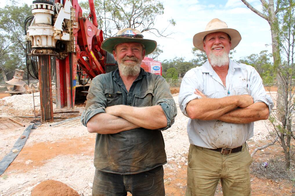 THRILL OF THE CHASE: Opal hunters Peter and Mick Cooke from Lightning Ridge will continue their search for the Queen of Gems. Photo: CONTRIBUTED
