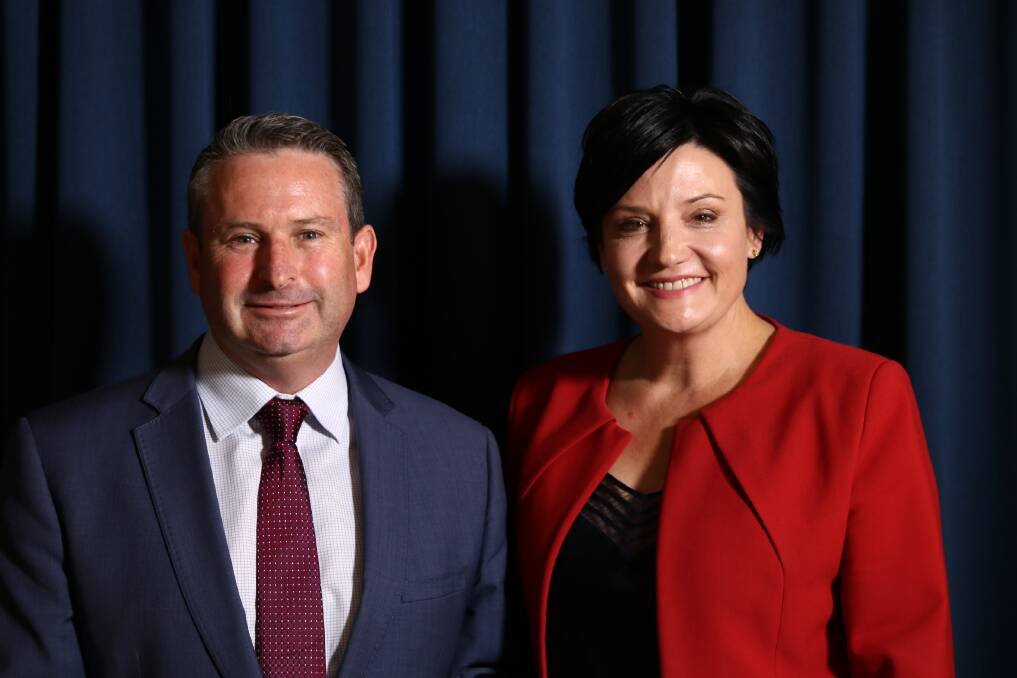 Campbelltown MP Greg Warren with new NSW Labor leader Jodi McKay.