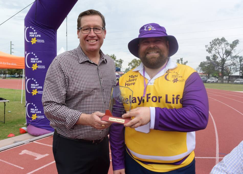 FIRST STEP: Outgoing Dubbo MP Troy Grant and Orana Relay for Life committee president Jason Dearmer will be at the Saving Life 2019 launch. Photo: JENNIFER HOAR