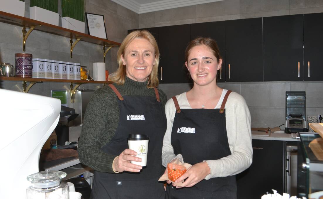 SUPPORTING LOCAL BUSINESSES: Four Cats Coffee owner Kylie Barton, with her daughter Tess, is encouraging people to spend their money in the region. Picture: FILE