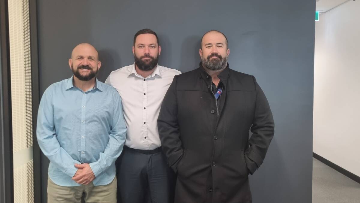 Corrections officers Andrew Fileman, Micheal Williams and Sean Delarue, as well as Ross Cobby who is not pictured, have been praised for their life-saving skills. Picture: Supplied