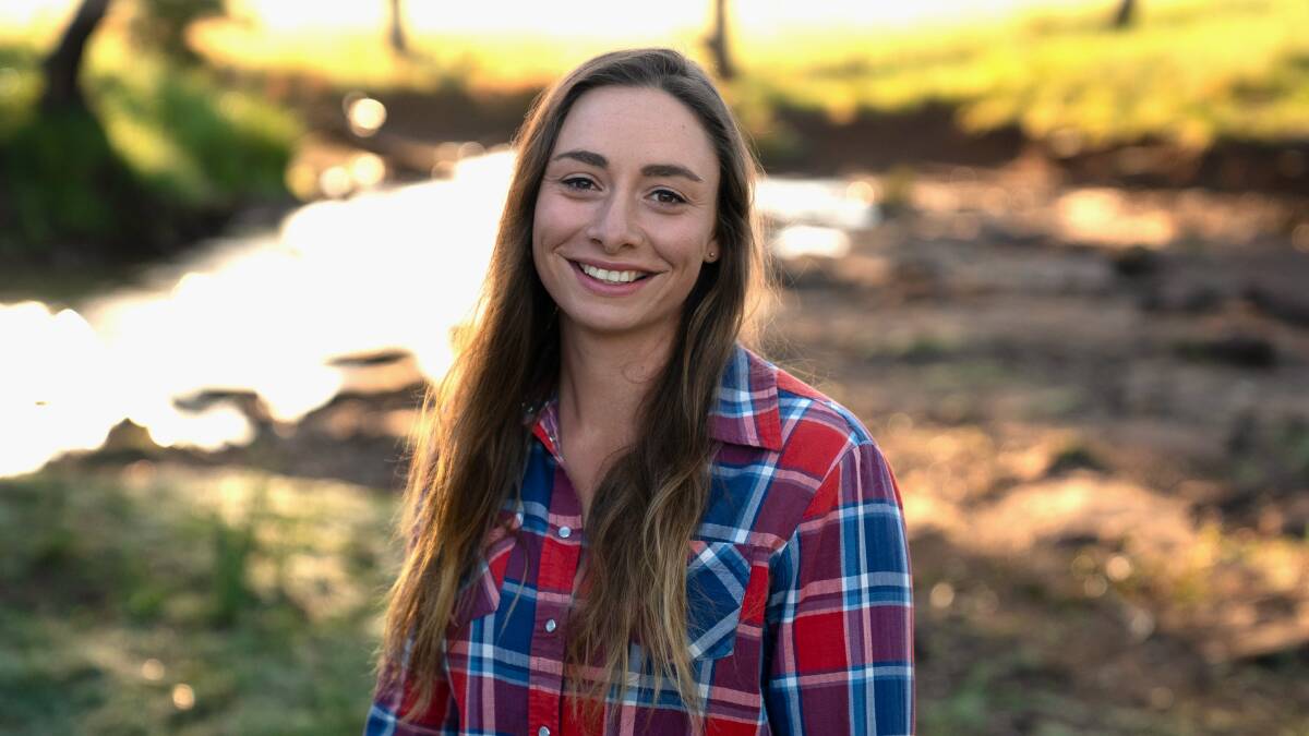 Farmer Paige, 27, from Cassilis is this year's only female farmer.