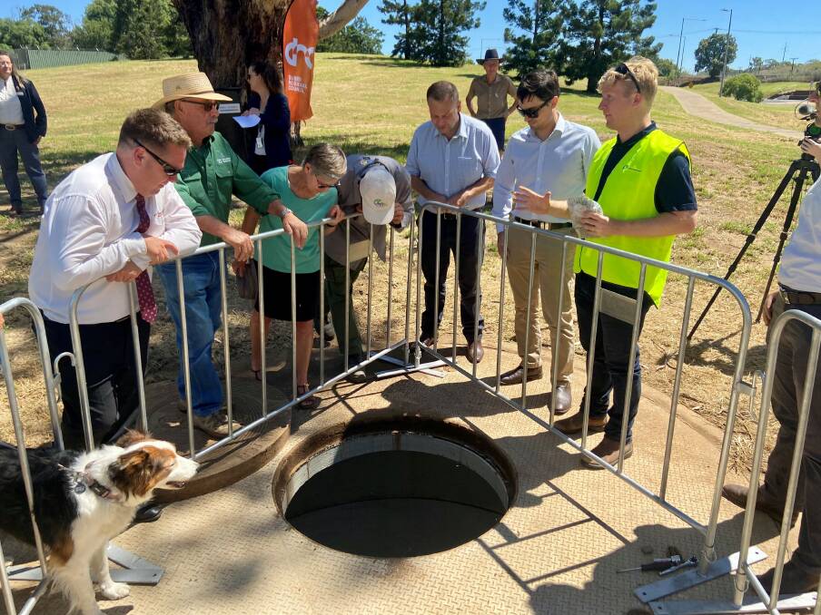 TRAPPED: The gross pollutant trap in west Dubbo was unveiled this week and the rubbish it had captured could be seen. Photo: CONTRIBUTED
