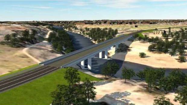 An artist's impression of the Minore Road to Sandy Beach Road/Bligh Street. Image: South Dubbo Bridge report