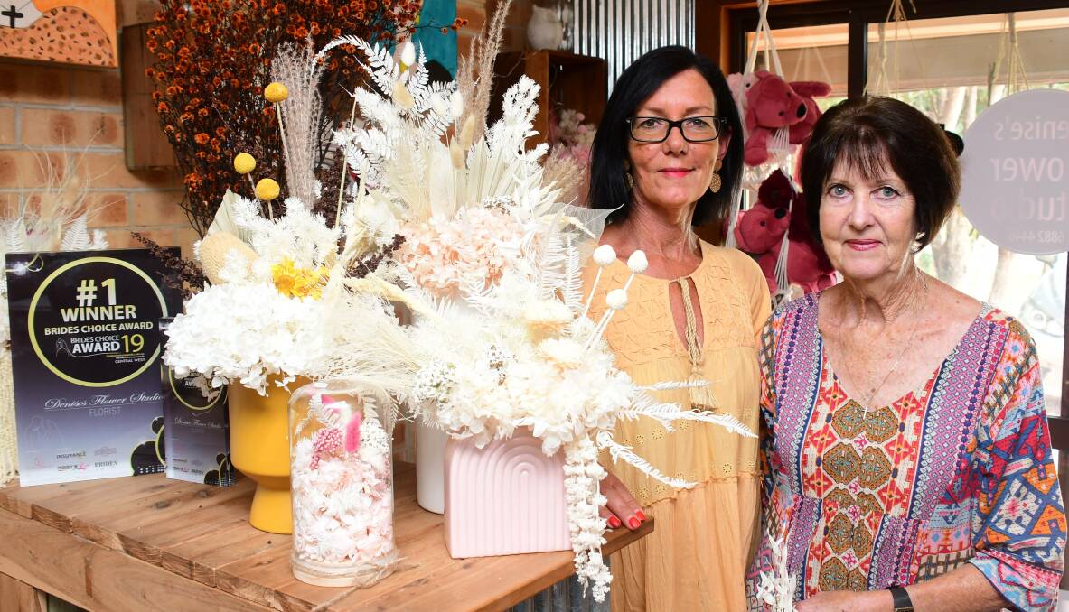 THANKFUL: Linda Roche joined her mum Denise Holmes, who run Denise's Flower Studio, won at the awards last time and are finalists again. Photo: AMY McINTYRE
