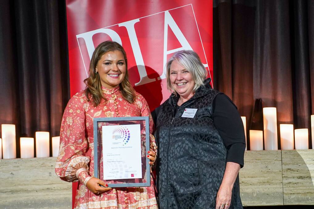 MAKING DUBBO PROUD: Young Planner of the Year Phoebe Wilkinson (left) has always wanted to help regional communities. Picture: CONTRIBUTED