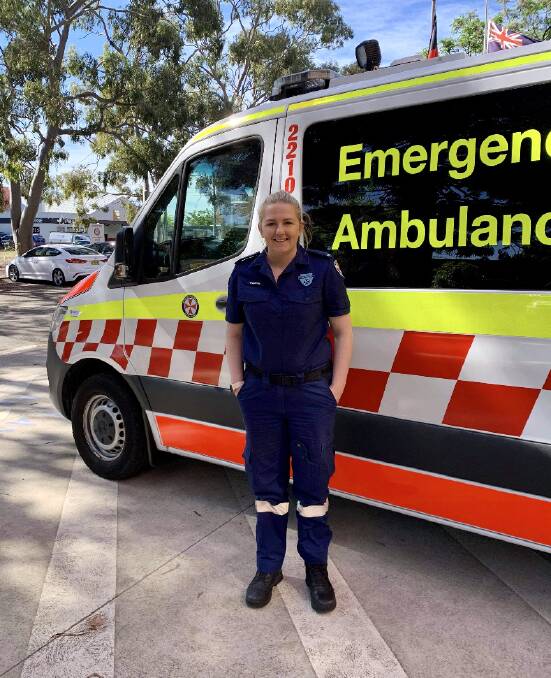 REWARDING CAREER: Graduate paramedic intern Sophie Wills says it's a privilege to be able to help others through her role. Photo: CONTRIBUTED