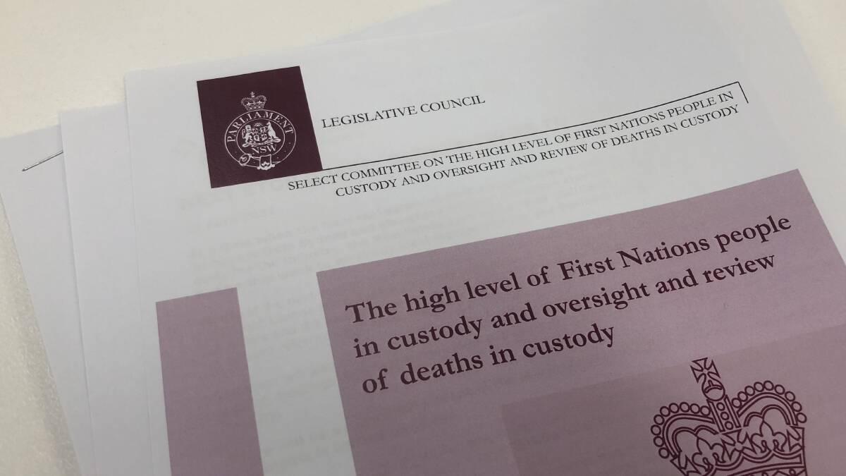 RAFT OF RECOMMENDATIONS: The report tabled in the NSW Legislative Council last week.