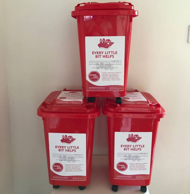 The Every Little Bit Helps collection bins. Photo: CONTRIBUTED