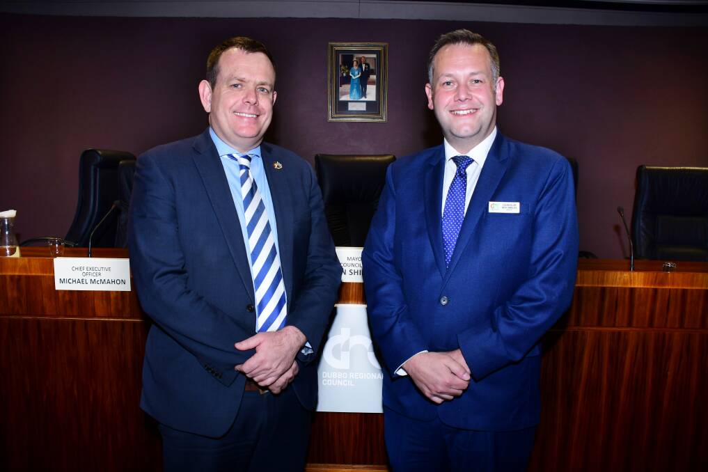 PROMOTION: Deputy mayor Stephen Lawrence (left) says when compared to the amount paid to the two councils pre-merger, about $100,000 is being saved. Photo: BELINDA SOOLE