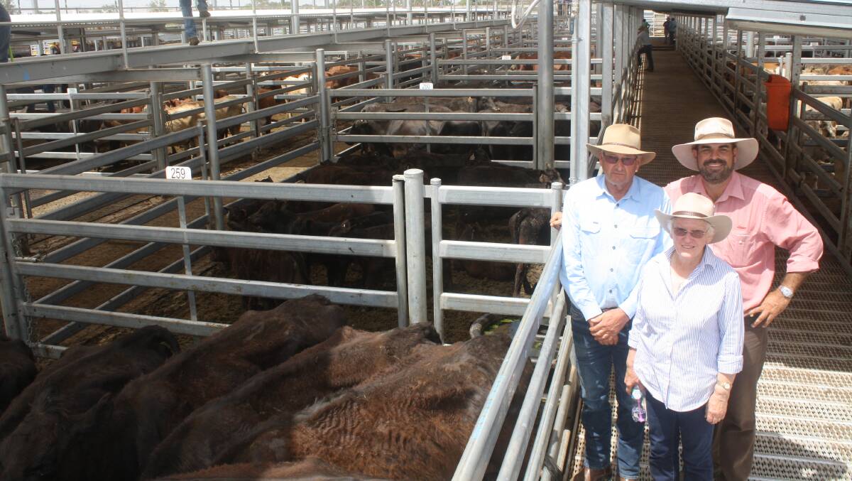 UNDER PRESSURE: Dubbo Stock and Station Agent president Martin Simmons, pictured with Robert and Doreen Smith, says the timing is right for restrictions to start easing. Photo: REBECCA SHARPE