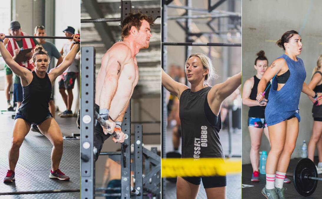 CHALLENGE YOURSELF: Dubbo residents Kirsty Flynn, James Glimour, Brit Learmoth and Eden Gale competing in the Jake Walton Classic at Dubbo CrossFit. Photos: TOBEY BOSTOCK
