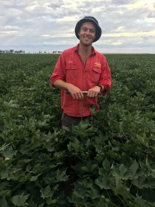 Narromine's Billy Browning says he wants to investigate irrigation designs, irrigated commodities, and multiple water uses from a single a water source. Picture: CONTRIBUTED