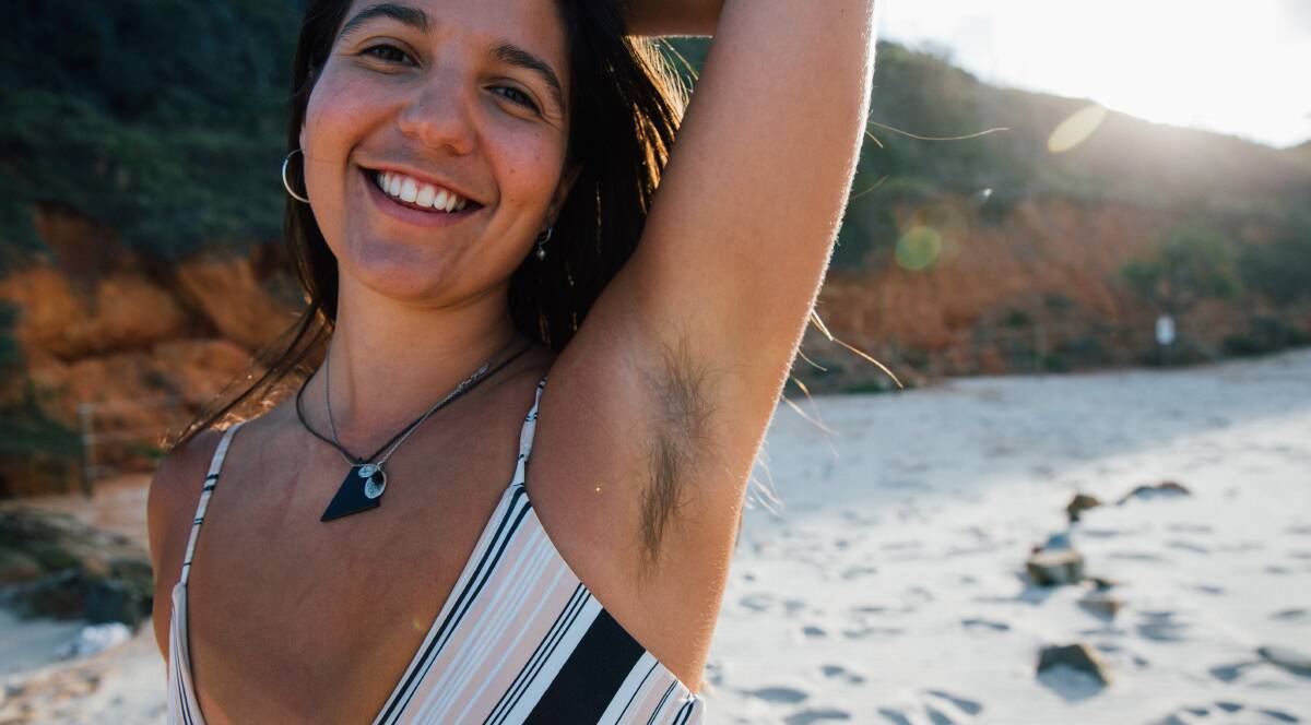 WESTERN STANDARDS: Get Hairy February founder Alex Andrews wants the 95 per cent of women who shave their body hair to question the decision. Photo: CONTRIBUTED