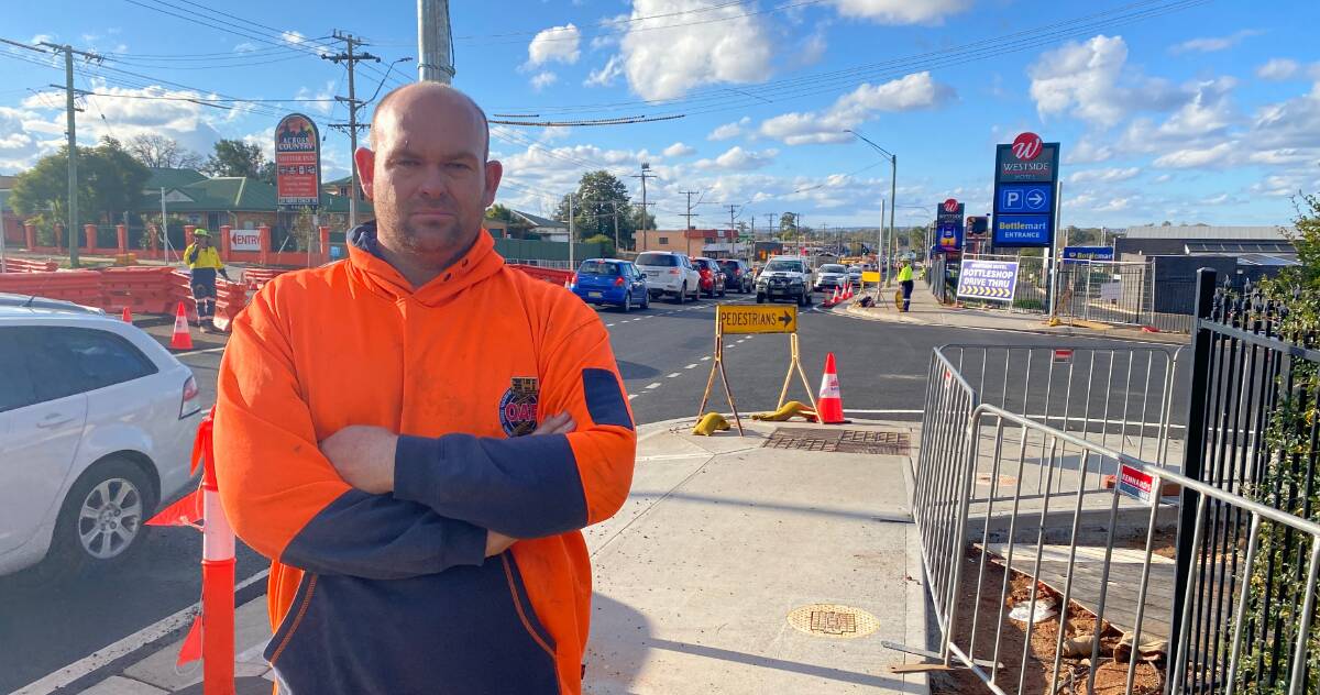 NEED FOR SPEED: Council candidate Mick Catelotti says the roadworks are taking far too long to complete. Photo: CONTRIBUTED