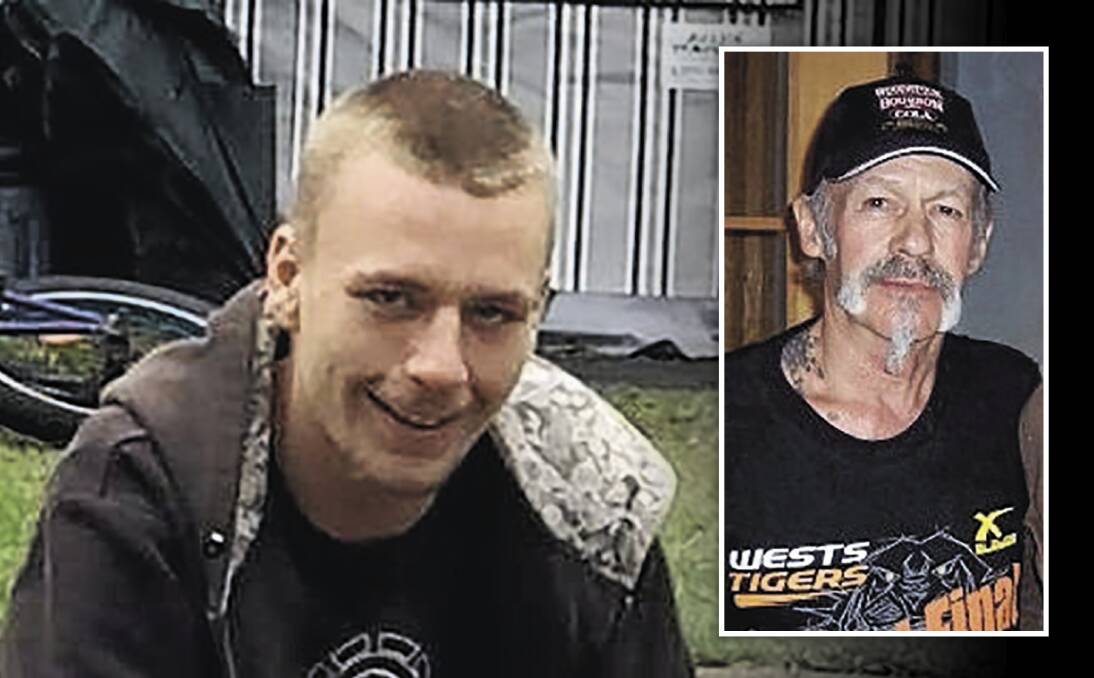 Family: Dylan Dickie, a 19-year-old from Cessnock, went missing nine days after his grandfather Robert Dickie (inset) vanished near Dubbo.