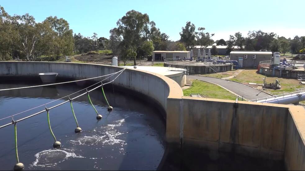 One of Dubbo's water treatment plants. Image: Facebook / Video