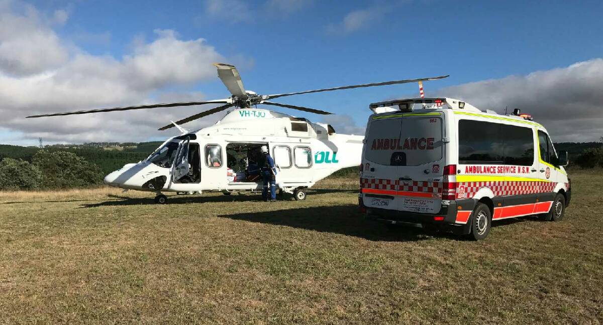 The man was airlifted to Westmead Hospital. FILE