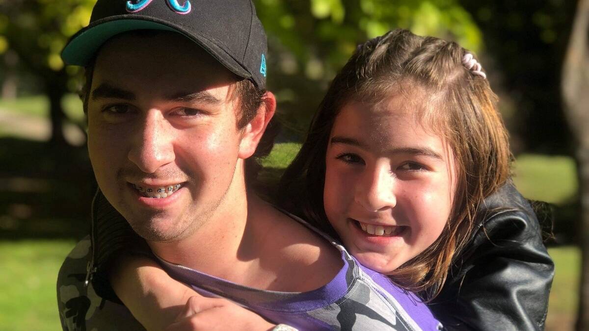 Natan Darcy (left) with his sister. Image: GoFundMe