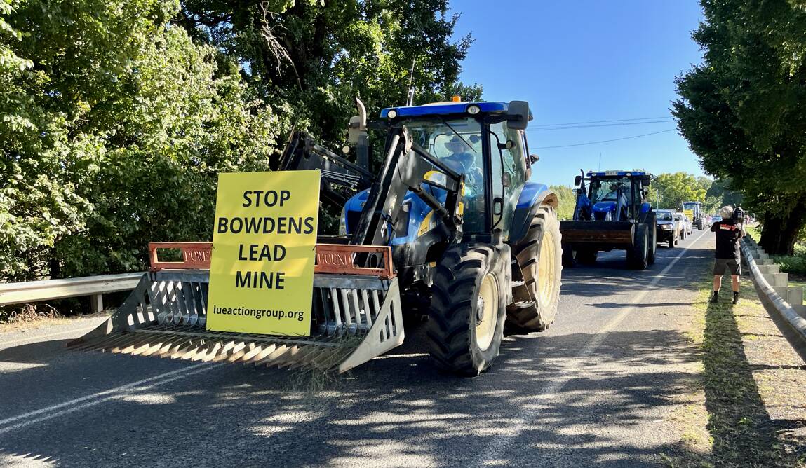 A portion of the tractorcade that made its way through Mudgee in February. Photo: Benjamin Palmer