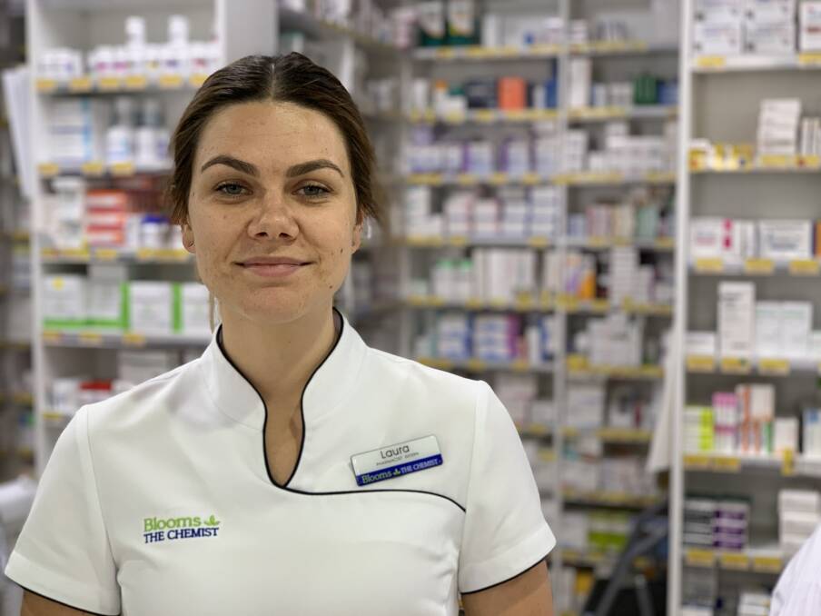 Intern Pharmacist at Bloom’s Chemist in Mudgee, Laura Rheinberger.