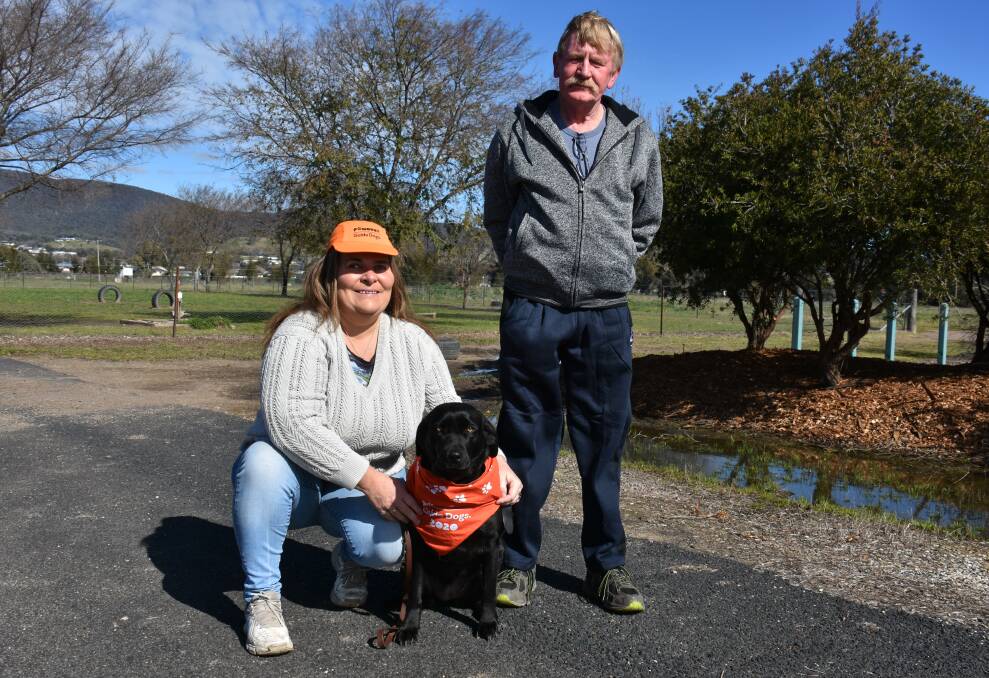 LOVING FAMILY: Suzie, her husband Paul and their guide dog companion, Luna are on a mission to fund for more guide dogs. Photo: Jay-Anna Mobbs