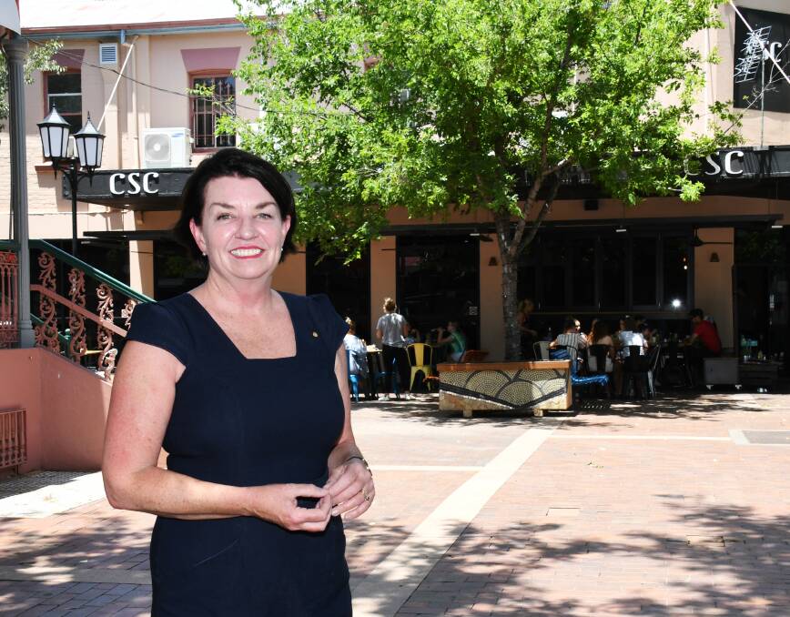 At the coalface: Australian Banking Association CEO Anna Bligh in Dubbo to talk to banks and financial counsellors about changes in the industry and the impact of the drought. 