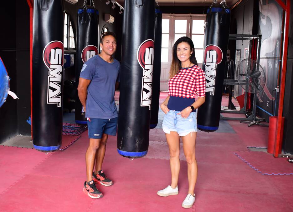 BUILD-UP: Robert 'Gummy' Toomey and Heidi Spratt at the boxing gym that's being built inside the renovated Old Dubbo Fire Station. PHOTO: AMY MCINTYRE.