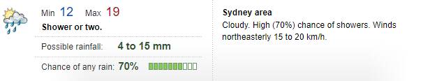 An example of a daily forecast. Photo: BOM