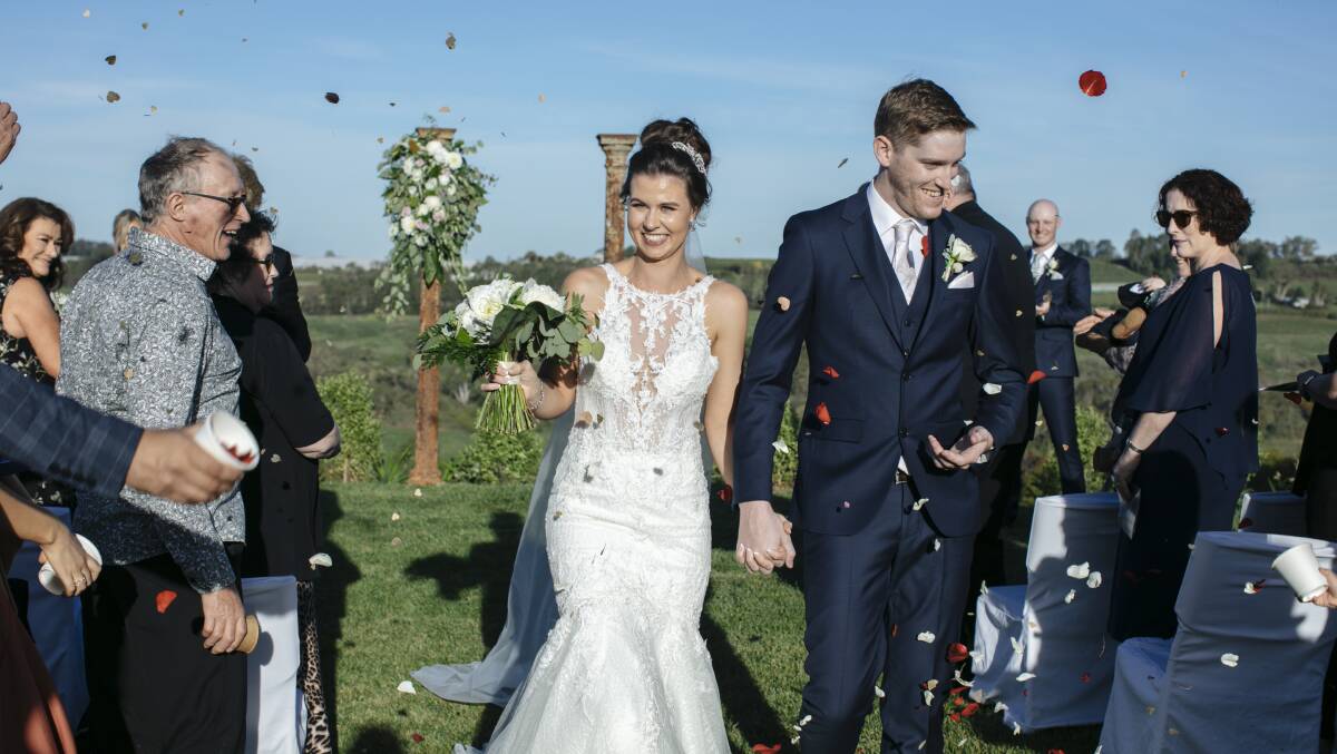 SPECIAL DAY: Jessica Dellabosca and Ian Nightingale got married just days before tight government restrictions on weddings commenced. Photo: KIRSTEN CUNNINGHAM PHOTOGRAPHY