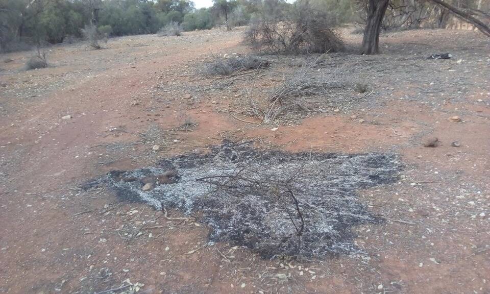 BLAZE: Deliberately lit bushfires at Nyngan, Cobar and Bourke are among those being investigated by police. Photo: NSW POLICE