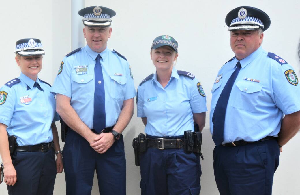 NEW DIRECTION: Inspector Natalie Antaw, Western Region Acting Assistant Commissioner Peter McKenna,. Senior Constable Sally Treacey and Deputy Commissioner Gary Worboys APM initiated Project Walwaay. Photo: TAYLOR DODGE.