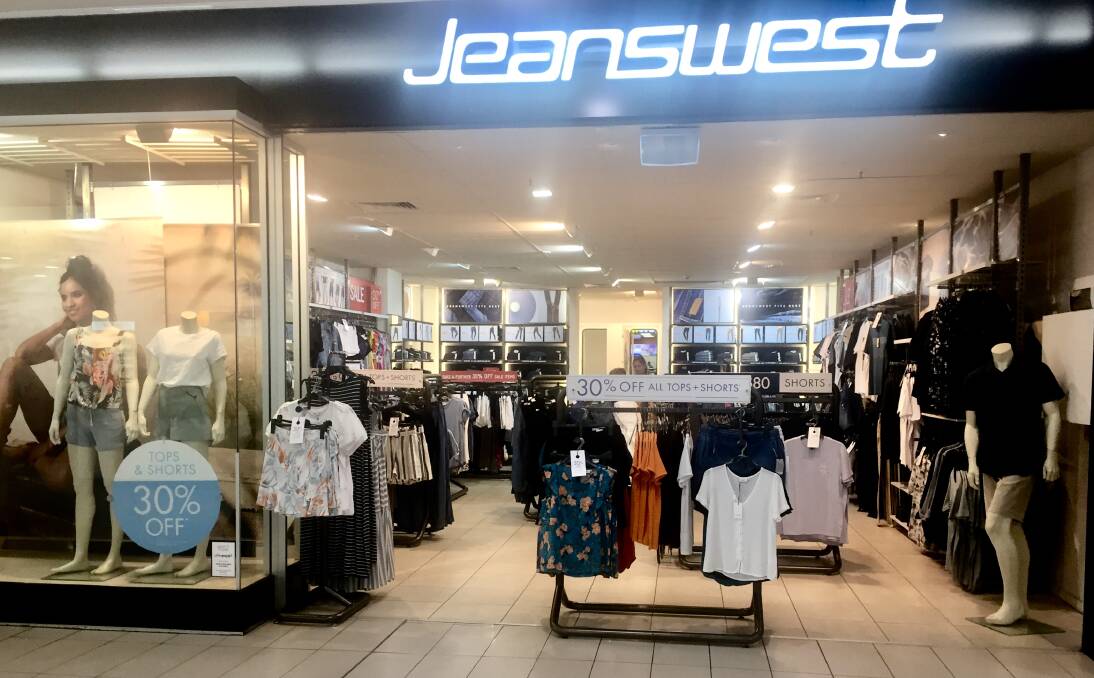 FUTURE UNCERTAIN: One of the 146 Jeanswest stores facing an uncertain future following the news the company has entered voluntary administration. Photo: ALEXANDER DARLING