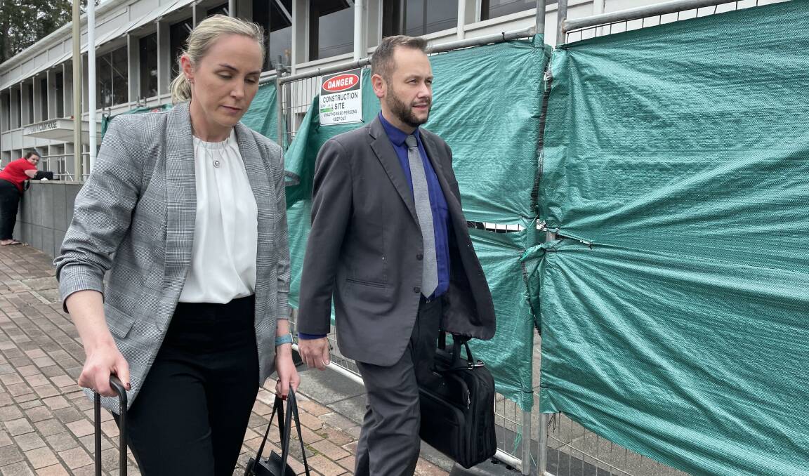 Former Dubbo mayor Ben Shields, pictured with his solicitor Kimberley Norquay-Evans, appeared in court for the first time to face charges following an alleged non-consensual sex act. Pictures by Nadine Morton