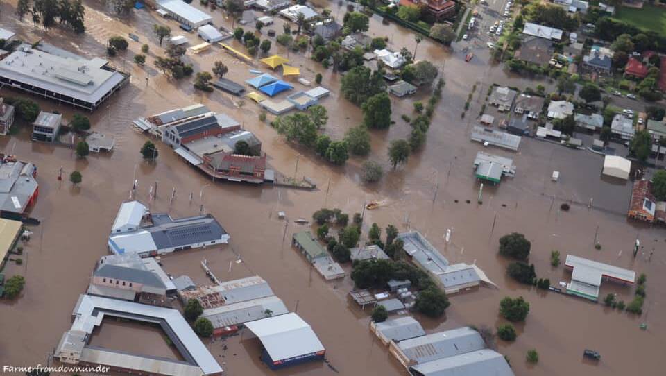 Aerial images of flood devastation in Forbes. Picture by Farmer From Down Under Brad Shepherd #2