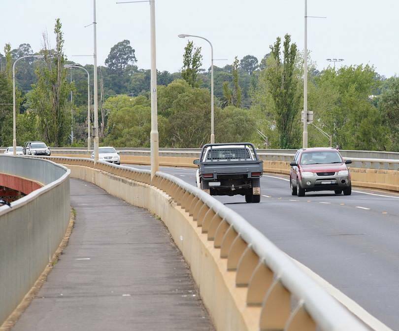 ON NOTICE: People throwing rocks from the LH Ford Bridge have been put on notice as police look to CCTV images. Photo: NSW ROADS