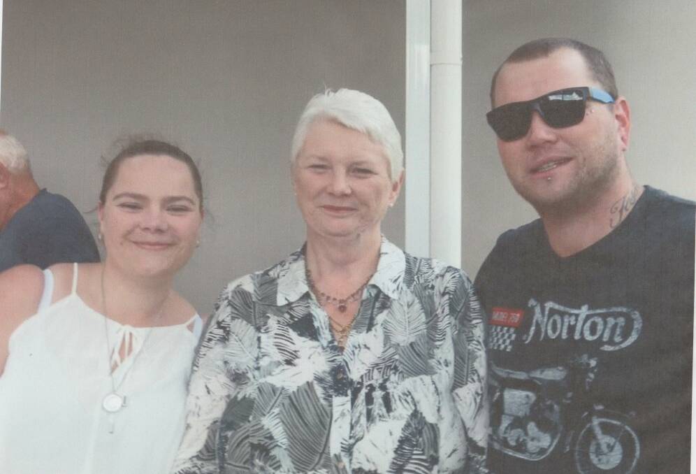 LAST PHOTO: Debbie Jordan (centre) with her children Kylie and Adam. This was the last photo taken of the three of them before Adam's death. Photo: SUPPLIED