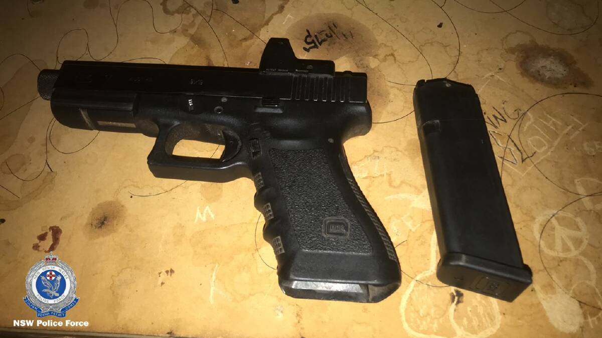 STOLEN: This Glock pistol was among eight guns stolen from a Cobar home, with police appealing for information. Photo: NSW POLICE
