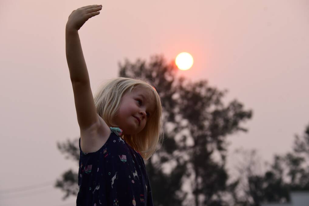 SCORCHER: Mimi Mcintyre might have been enjoying a dance under a red sun, but firefighters will be on high alert due to an increased fire danger risk. Photo: AMY MCINTYRE