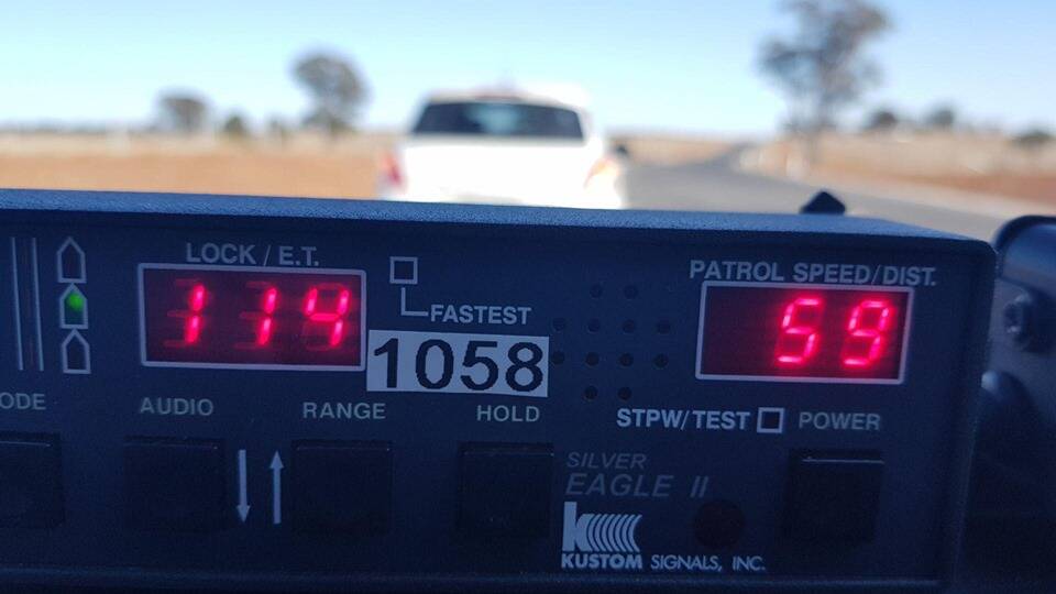 TOO FAST: This provisional licence holder was allegedly caught driving at almost double the speed limit. Photo: NSW POLICE