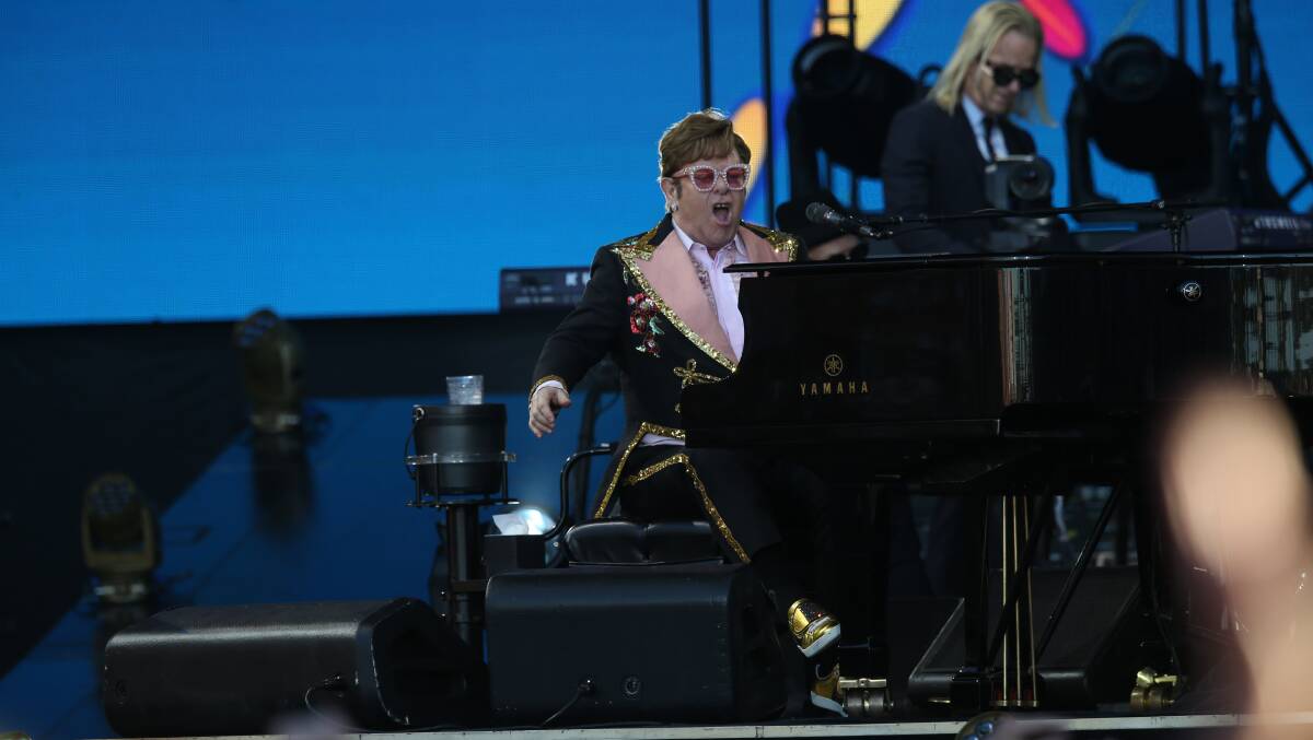 Elton John in Newcastle on Sunday. Picture by Marina Neil