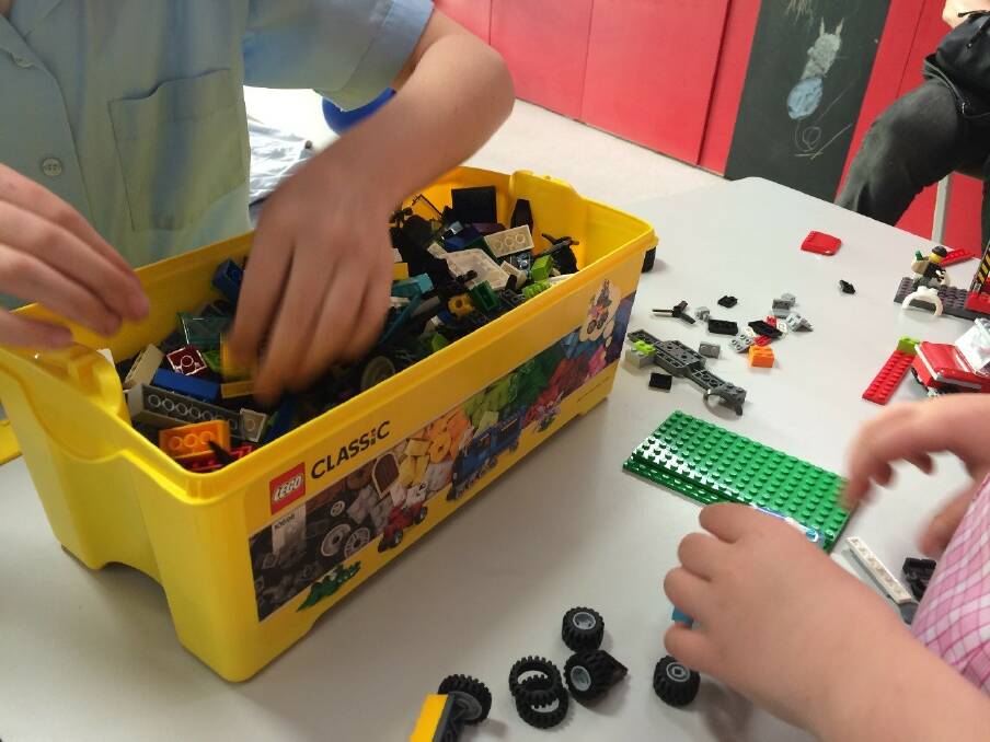Test your skill in the Lego challenge. Photo: LITHGOW LIBRARY