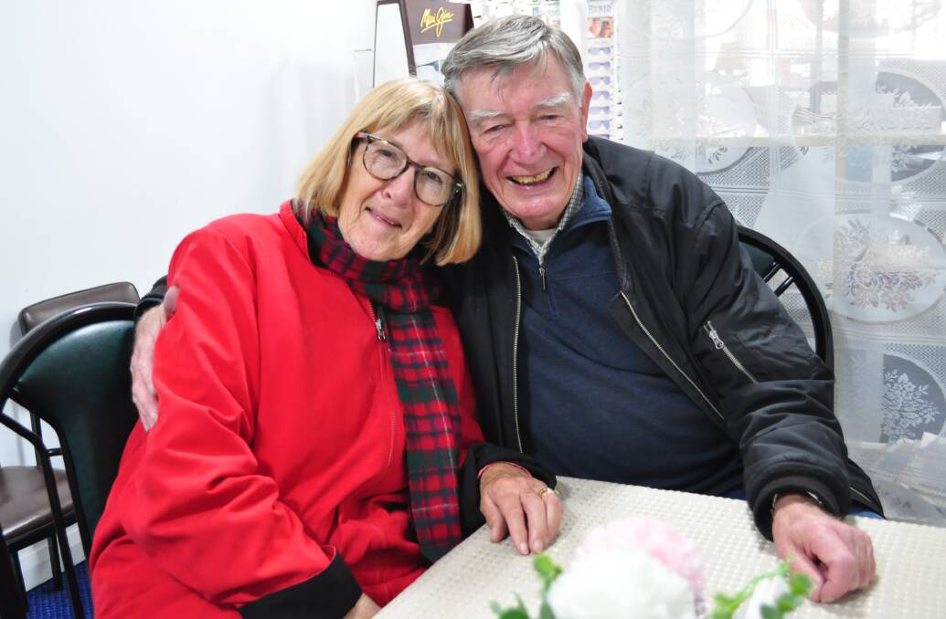 ANNIVERSARY LUNCH: Rex and Heather Veal of Parkes celebrated their 53rd wedding anniversary on Wednesday over lunch at the Parkes Coffee Pot. Photo: Christine Little