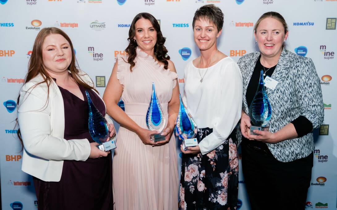 AWARDS: Winners Tamara Woods from Hetherington, Michelle Wetherell from Northparkes Mines, Casey Martin from Alkane Resources Tomingley Gold Operations and Lyndsay Potts from Newcrest Mining's Cadia Valley Operations. Photo: SUPPLIED