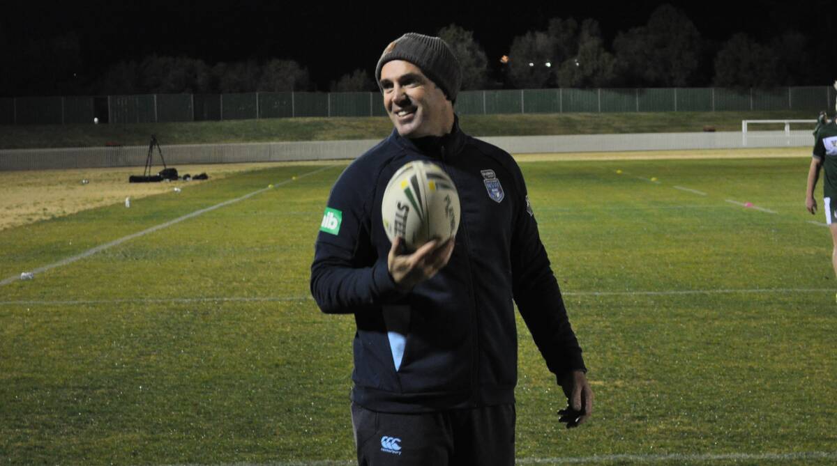 HEADING WEST: NSW Blues coach Brad Fittler will stop at Blayney later this month. Photo: JAKE HUMPHREYS