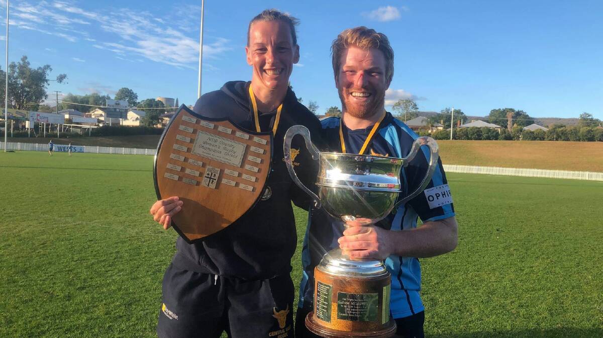 UNTIL NEXT YEAR: Central West captains Mel Waterford and Mark Baldwin skippered their sides to Country Championships glory last year. They'll have to wait until 2021 for a defence.